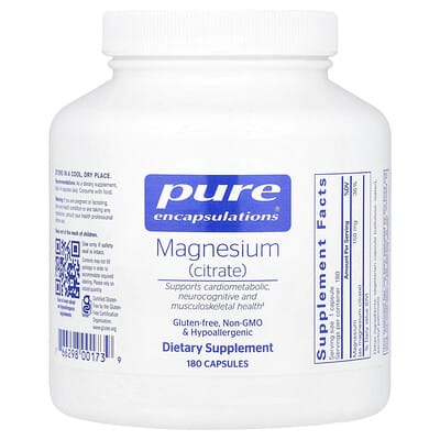 Magnesium (Citrate), 180 Capsules (150 mg per Capsule)