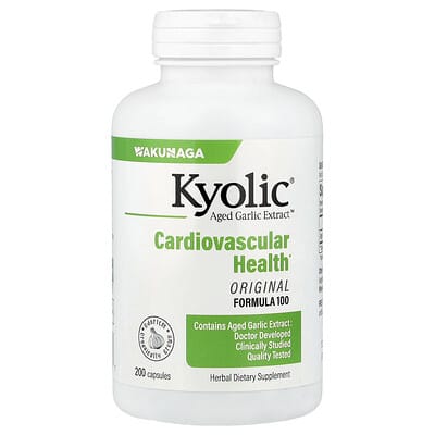 Экстракт выдержанного чеснока Kyolic Cardiovascular Health, Formula 100, 200 капсул (300 mg на капсулу)
