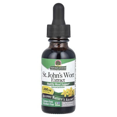 St. John's Wort Extract, Alcohol-Free, 1,000 mg, 1 fl oz (30 ml)