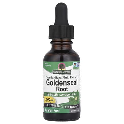 Goldenseal Root, Standardized Fluid Extract, Alcohol-Free, 1,000 mg, 1 fl oz (30 ml)