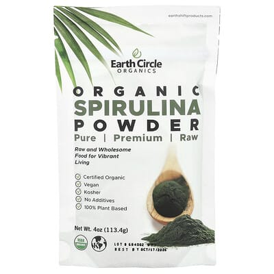 Organic Spirulina Powder, 4 oz (113.4 g)