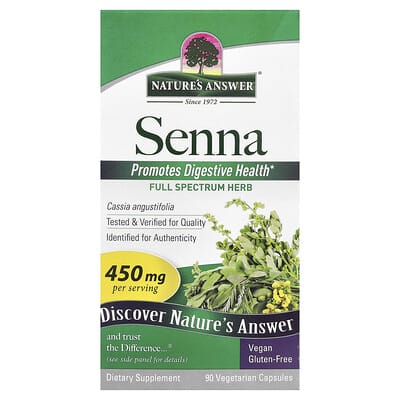 Senna, 450 mg, 90 вегетарианских капсул