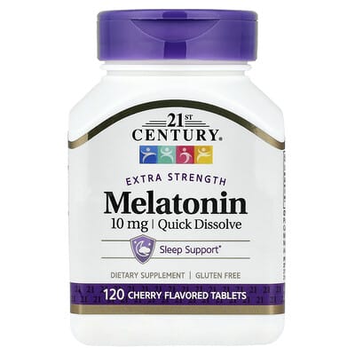 Melatonin, Quick Dissolve, Cherry, 10 mg, 120 Tablets