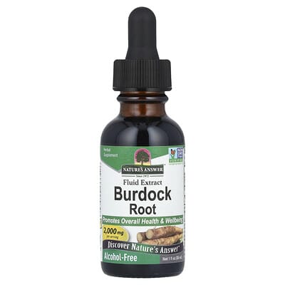 Экстракт корня лопуха, без спирта, 2,000 mg, 1 fl oz (30 ml)