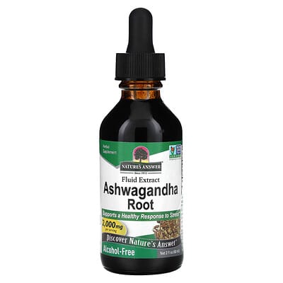 Ashwagandha Root, Fluid Extract, Alcohol-Free, 2 fl oz (60 ml)