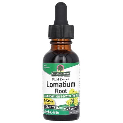 Корень ломатиума, без спирта, 1,000 mg, 1 fl oz (30 ml)