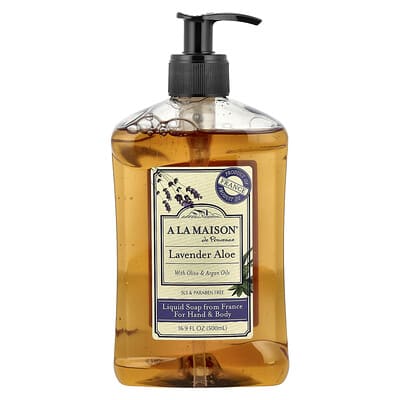 Liquid Soap For Hand & Body, Lavender Aloe, 16.9 fl oz (500 ml)