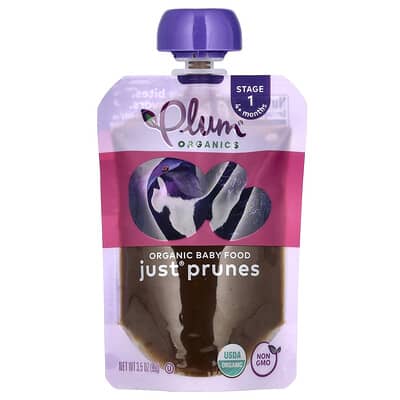Organic Baby Food, 4 Months+, Just® Prunes, 3.5 oz (99 g)