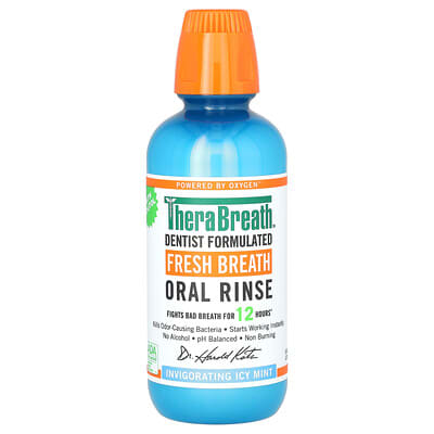 Ополаскиватель для рта Fresh Breath, освежающий мятный, 16 fl oz (473 ml)