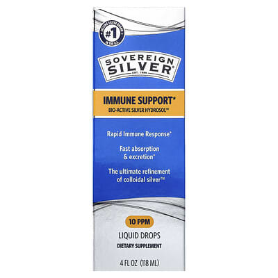 Bio-Active Silver Hydrosol ™ Immune Support, Liquid Drops, 4 fl oz (118 ml)