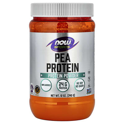 Sports, Pea Protein, Unflavored, 12 oz (340 g)