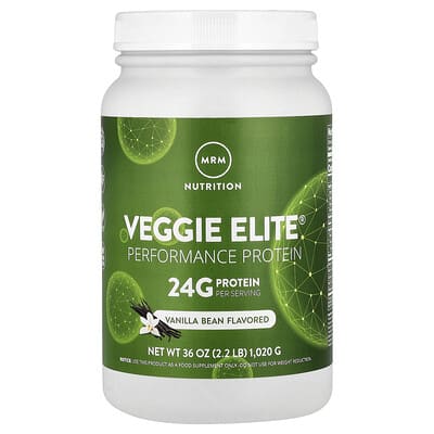 Протеин Veggie Elite® Vanilla Bean, 2.2 lb (1,020 g)