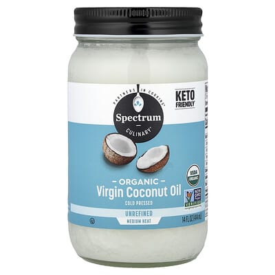 Organic Virgin Coconut Oil, Unrefined, 14 fl oz (414 ml)