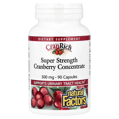 CranRich®, Cranberry Concentrate, Super Strength, 500 mg, 90 Capsules