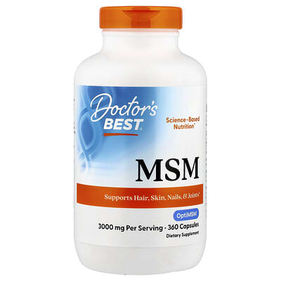MSM с OptiMSM®, 360 капсул (1,000 mg на капсулу)
