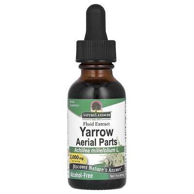 Yarrow Aerial Parts, Fluid Extract, Alcohol-Free, 1 fl oz (30 ml)