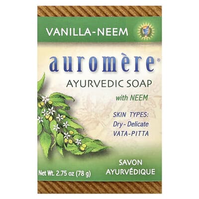 Ayurvedic Bar Soap with Neem, Vanilla-Neem, 2.75 oz (78 g)