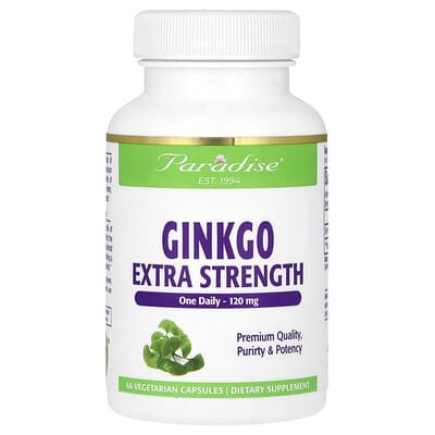 Ginkgo, 120 mg, 60 вегетарианских капсул