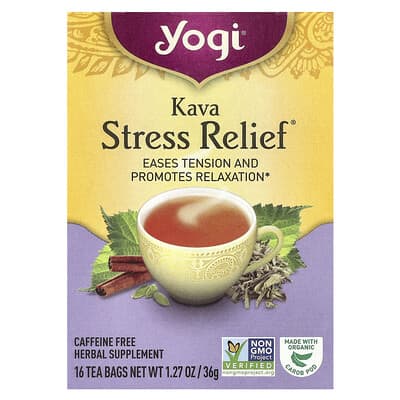 Stress Relief®, Kava, Caffeine Free, 16 Tea Bags, 1.27 oz (36 g)