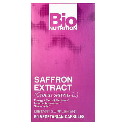 Saffron Extract, 50 Vegetarian Capsules (88.5 mg per Capsule)