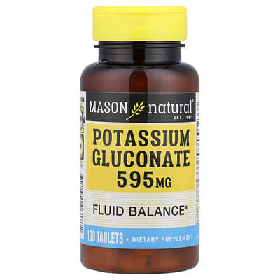 Potassium Gluconate, 100 Tablets (99 mg per Tablet)