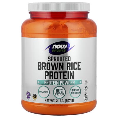 Sports, Sprouted Brown Rice Protein Powder, Unflavored, 2 lbs (907 g)