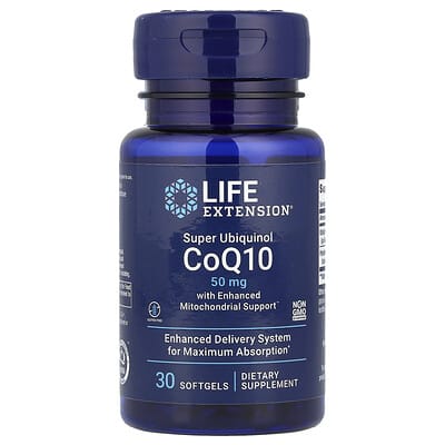Super Ubiquinol CoQ10 with Enhanced Mitochondrial Support, 30 Softgels