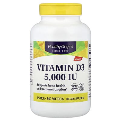 Vitamin D3, 125 mcg (5,000 IU), 540 Softgels