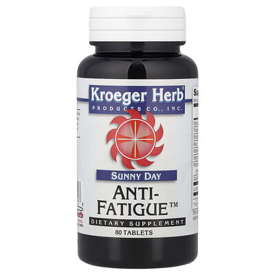 Kroeger Herb Co Sunny Day, Anti-Fatigue™, 80 таблеток