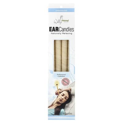 Professional Collection Paraffin Ear Candles, Unscented, 4 Candles