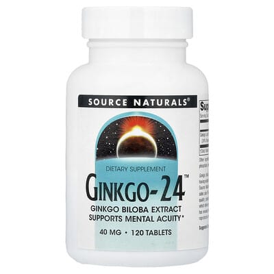 Source Naturals Ginkgo-24™, 40 mg, 120 таблеток