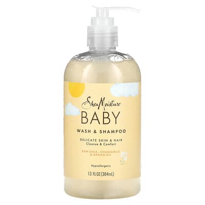 Шампунь и гель для душа для малышей, Raw Shea, Chamomile & Argan Oil, 13 fl oz (384 ml)
