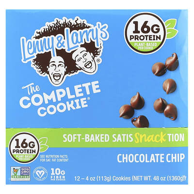 The Complete Cookie®, Chocolate Chip, 12 Cookies, 4 oz (113 g) Each