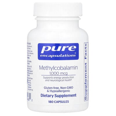 Methylcobalamin, 1,000 mcg, 180 Capsules