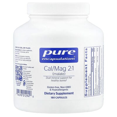 Капсулы Pure Encapsulations Cal/Mag 2:1 (Malate), 180 шт