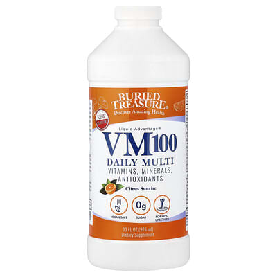 Мультивитаминный комплекс Liquid Advantage®, VM100 Daily Multi, Citrus Sunrise, 33 fl oz (976 ml)