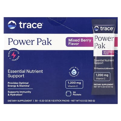 Power Pak, смесь ягод, 30 пакетиков по 0.22 oz (6.1 g)