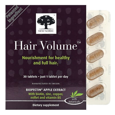 Hair Volume с растительными экстрактами, 30 таблеток