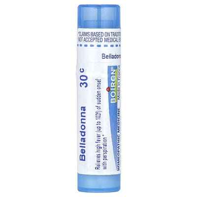 Belladonna, 30C, Fever Relief, Approx 80 Pellets