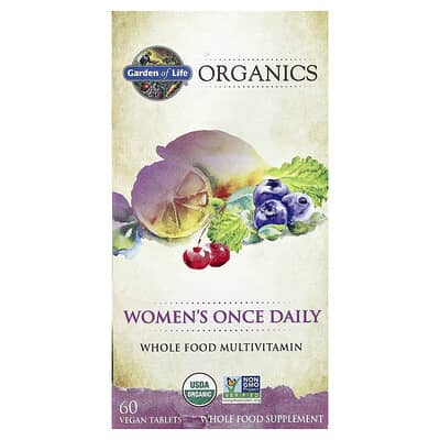 Organics, Women's Once Daily Multi, 60 Vegan Tablets