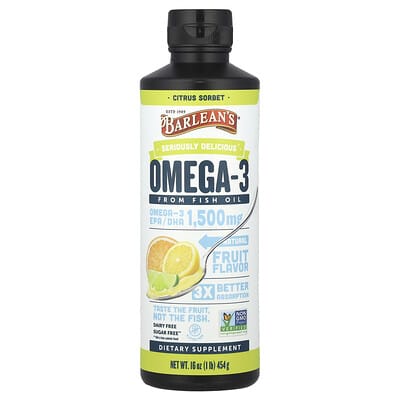 Seriously Delicious®, Omega-3 From Fish Oil, Citrus Sorbet, 16 oz (454 g)