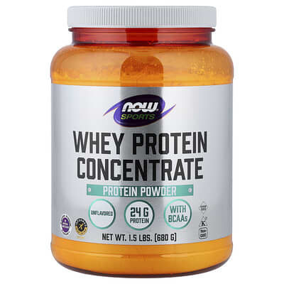 Sports, Whey Protein Concentrate Protein Powder, Unflavored, 1.5 lbs (680 g)