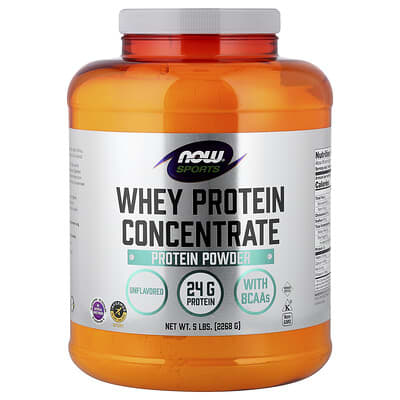 Sports, Whey Protein Concentrate Protein Powder, Unflavored, 5 lbs (2268 g)
