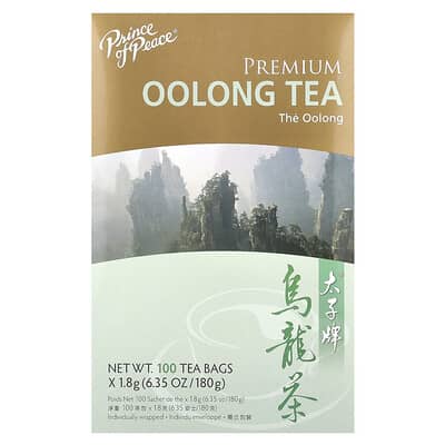 Premium Oolong Tea, 100 Tea Bags,  6.35 oz (180 g)
