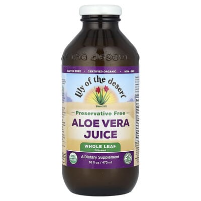 Aloe Vera Juice, Whole Leaf, Filtered, 16 fl oz (473 ml)
