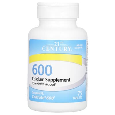 Calcium Supplement 600, 75 Tablets (600 mg per Tablet)