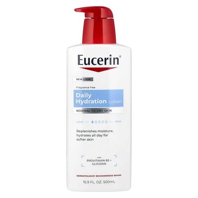 Daily Hydration Lotion, Fragrance Free, 16.9 fl oz (500 ml)