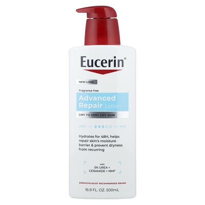 Advanced Repair Lotion, Dry to Very Dry Skin, Fragrance Free, 16.9 fl oz (500 ml)