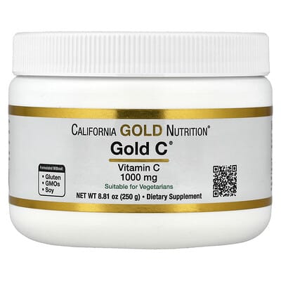 Gold C® порошок, витамин C USP Grade, 1,000 mg, 8.81 oz (250 g)