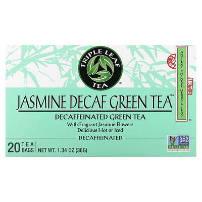 Jasmine Decaf Green Tea™, Decaffeinated, 20 Tea Bags, 1.34 oz (38 g)